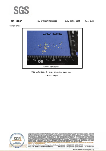 林欣公司15年SMD LED SGS環保報告